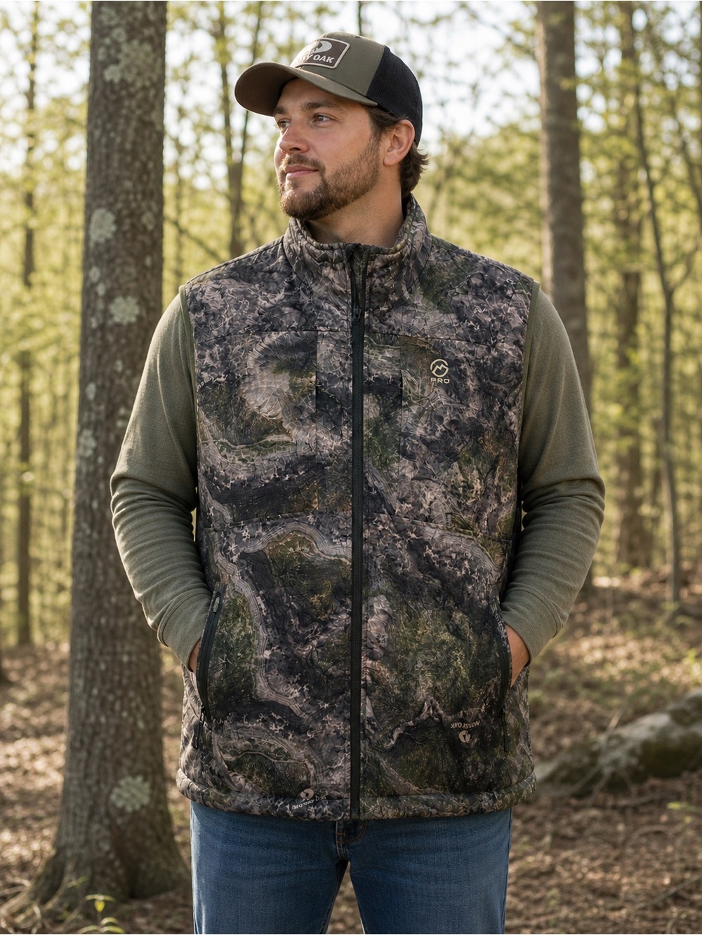 Magellan Outdoor Pro Mossy Oak Nanotex 3M Thinsulate Camo Puffer Vest- 3XL